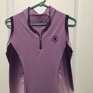 Muscle half zip top
